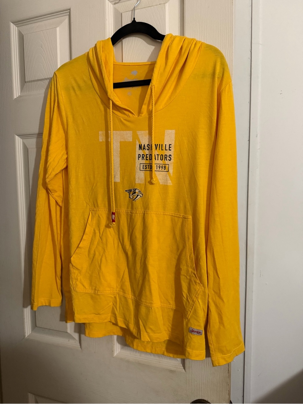 Nashville Predators Yellow Hooded Pullover Sweatshirt